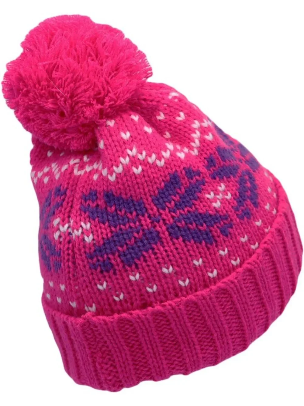 Cozy Knit Nordic Bobble Pom Beanie Hat - Stylish Winter Accessory for Cold